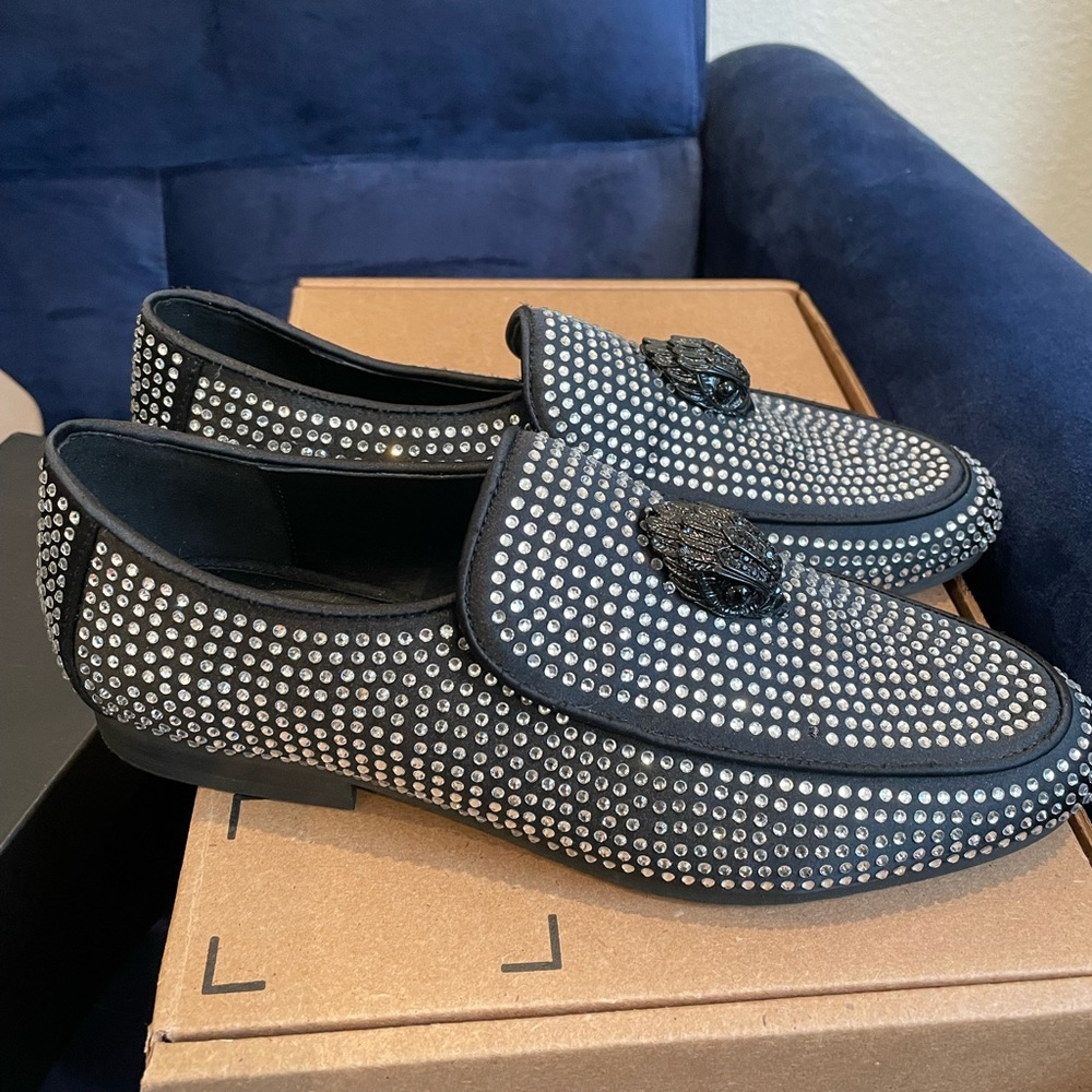 Black Rhinestone loafers - 6 1/2